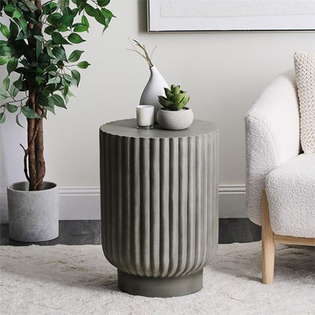 concrete stools and tables