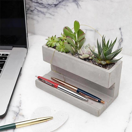 concrete office accessories