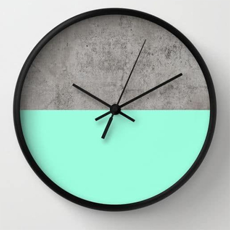 concrete wall clock
