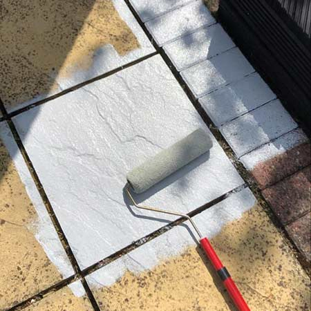 how to paint cement paving