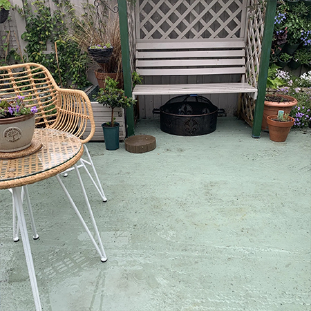 before and after paving paint