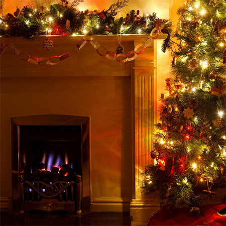 keep christmas decorations away from open flame
