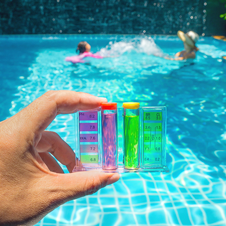 Pool water testing technique