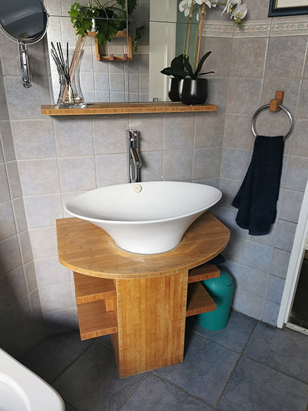 bamboo board bathroom vanity