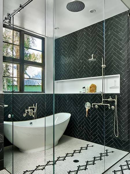 combined bathtub and shower