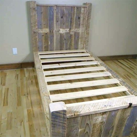 Project Ideas Using Reclaimed Pallets, Diy Twin Pallet Bed