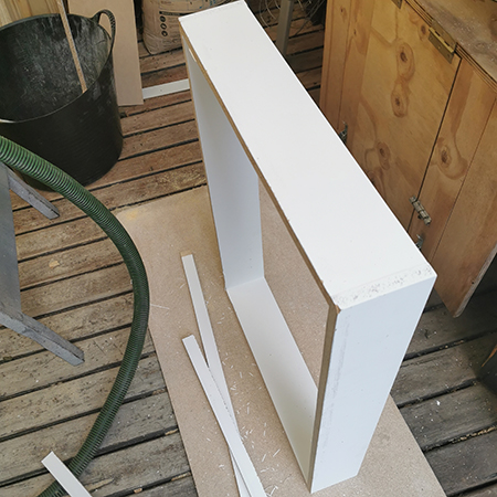 trim a frame using worx cordless circular saw