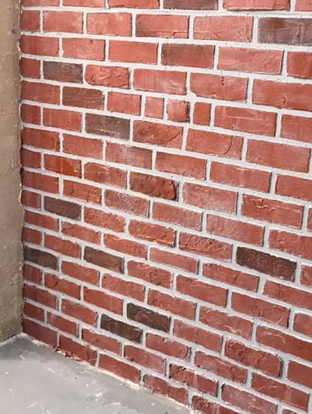 paint a faux brick wall