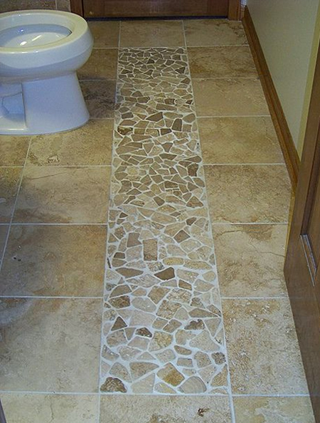 broken tiles on bathroom floor
