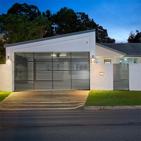 carport fitted with garage doors