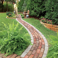 lay decorative brick path