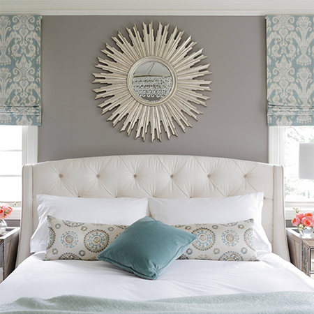 hang mirror above the bed