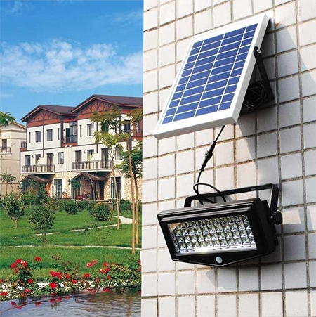 where to mount solar spotlight or floodlight