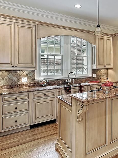 How to Stain Dark or Yellow Kitchen Cabinets Lighter