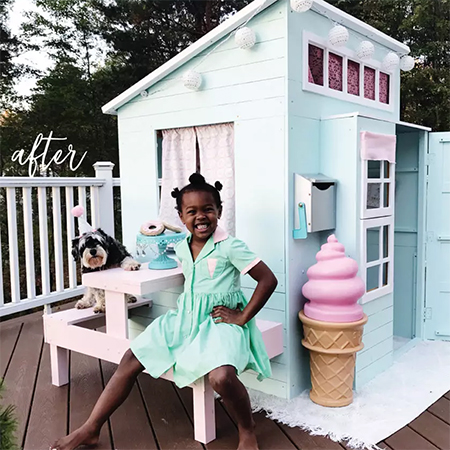 diy garden shed play space for kids