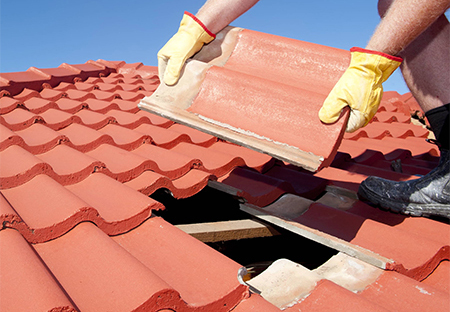 how to remove and replace broken roof tiles