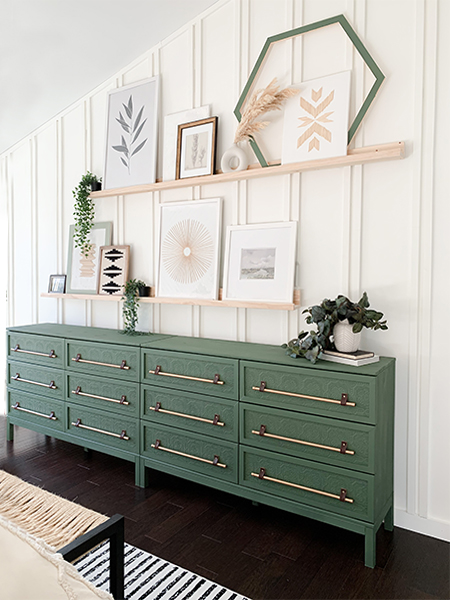 Apply Textured, Paintable Wallpaper to Furniture