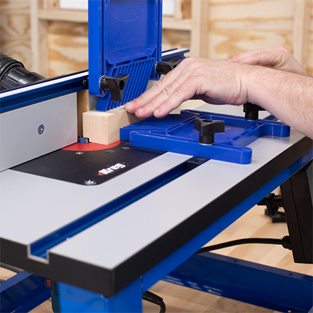 easier workpiece manipulation when using a router table