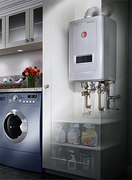 how to disguise exposed hot water heater