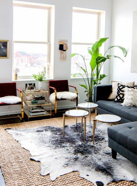 cover up ugly stained or worn carpets