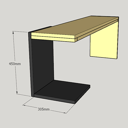 diagram modern bench