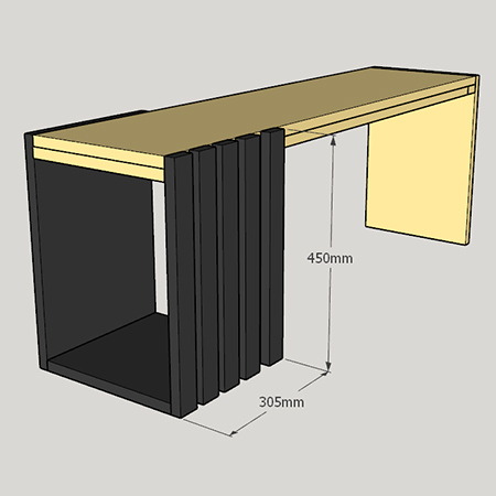 diagram modern bench
