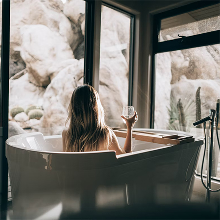 a warm bath helps you relax