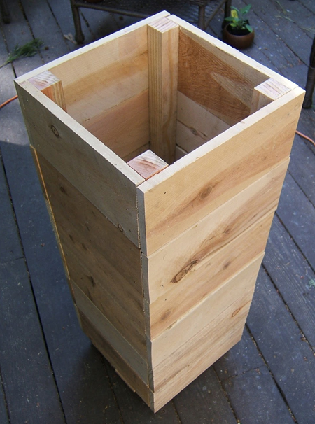 how to make tapered wooden planter