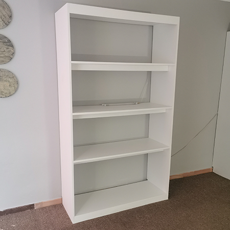 how to paint bookshelves