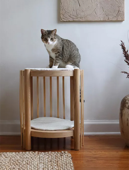cat bed that is also a side table