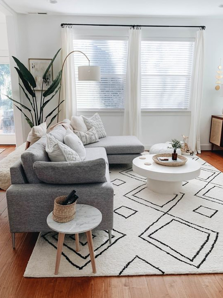 plain or patterned rug