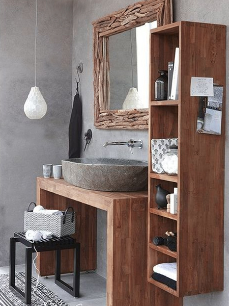 how to warm concrete bathroom