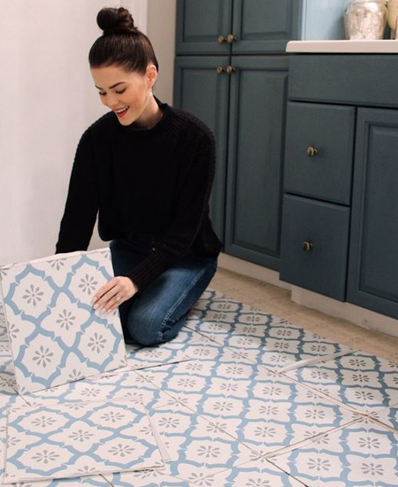 how to lay vinyl floor tiles