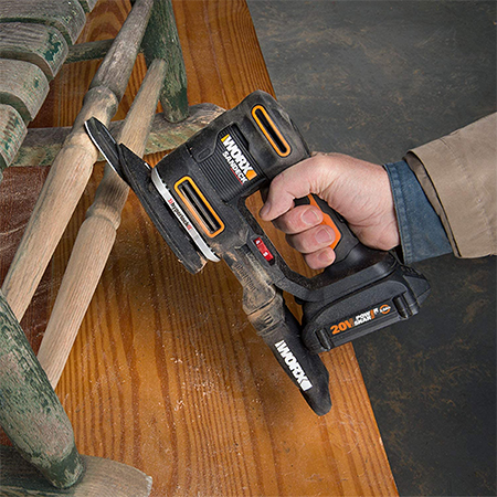 worx sandeck with finger attachment