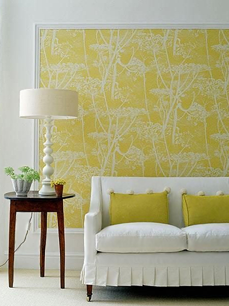 custom framed fabric for feature wall