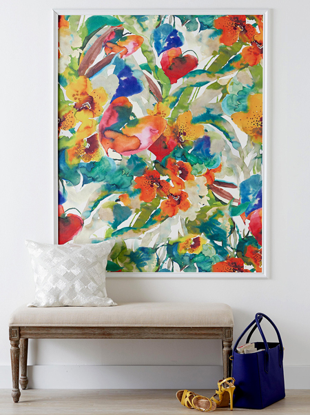 how to frame fabric wall art