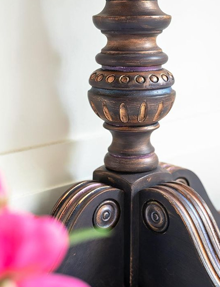 add gilders paste to furniture