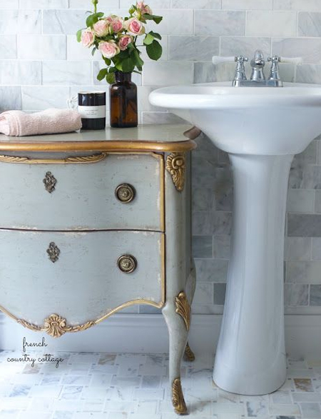 gilding wax paste on painted furniture