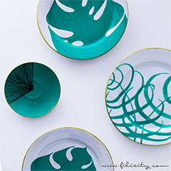 painted plates with paint pens