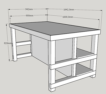 diagram for kitchen island