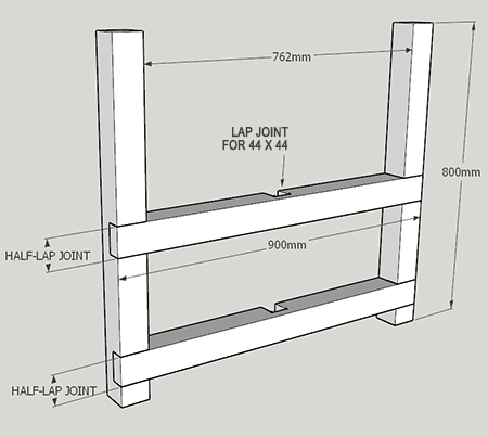 diagram for kitchen island
