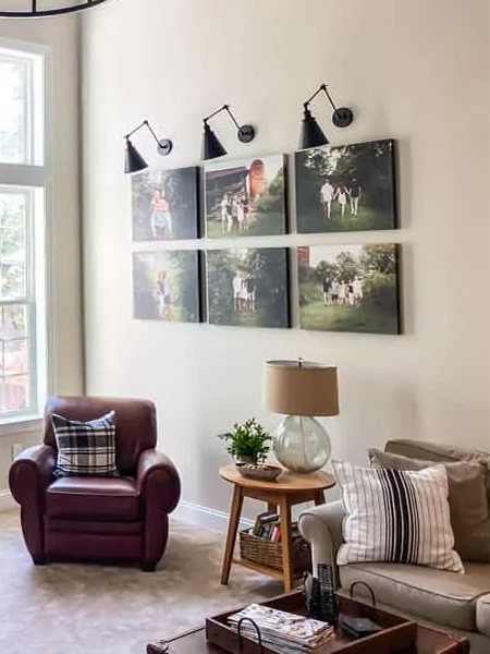 Wall lights to highlight art or picture gallery