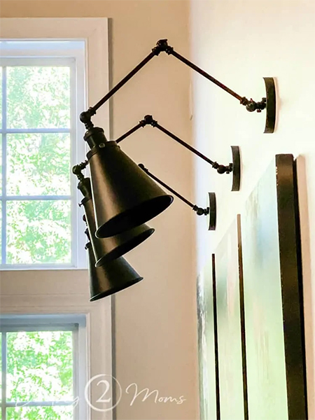 Wall lights to highlight art or picture gallery