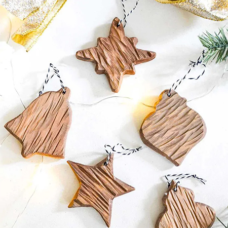 carved tree decorations with dremel