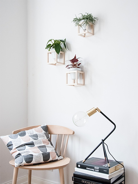 DIY Wood Frame Wall-Mounted Plant Hangers