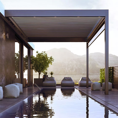 shade structure over pool