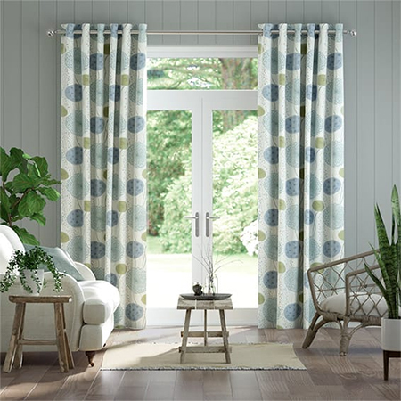 replace faded curtains with fresh fabrics