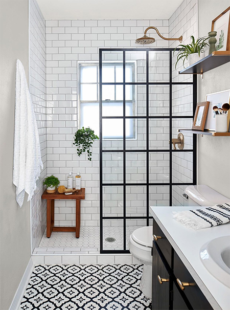 how to visually widen narrow bathroom