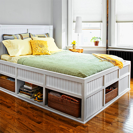increase storage with a storage base for a bed