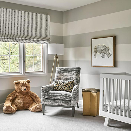 stripes in a nursery or bedroom